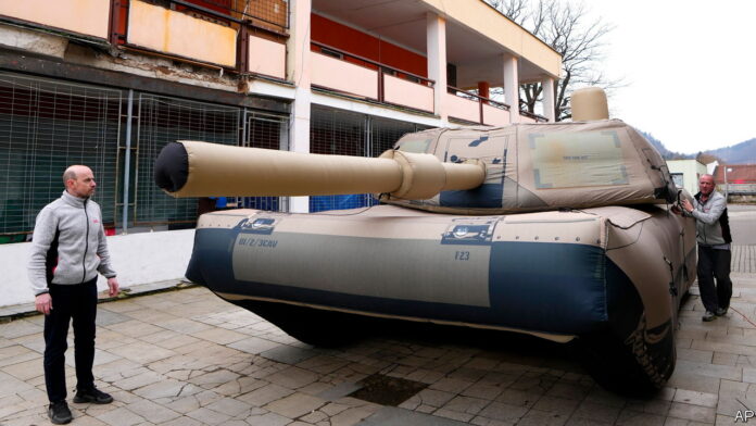 How Ukraine is using fake tanks and guns to confuse the Russians