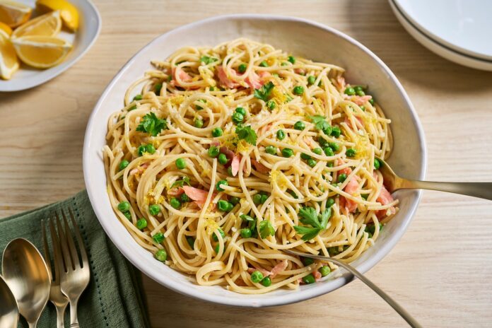 This lemony pasta with smoked salmon is a low-lift, 30-minute recipe