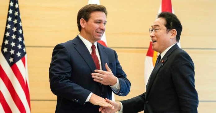DeSantis, an Enigma on Foreign Policy, Praises U.S.-Japan Ties in Tokyo